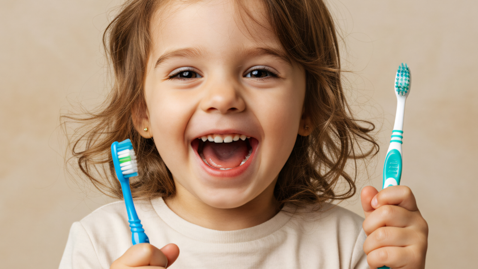 Child with Toothbrushes